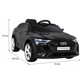 Audi E-Tron Sportback dla dzieci Czarny + Pilot + Napęd 4x4 + Wolny Start + Radio MP3 + LED
